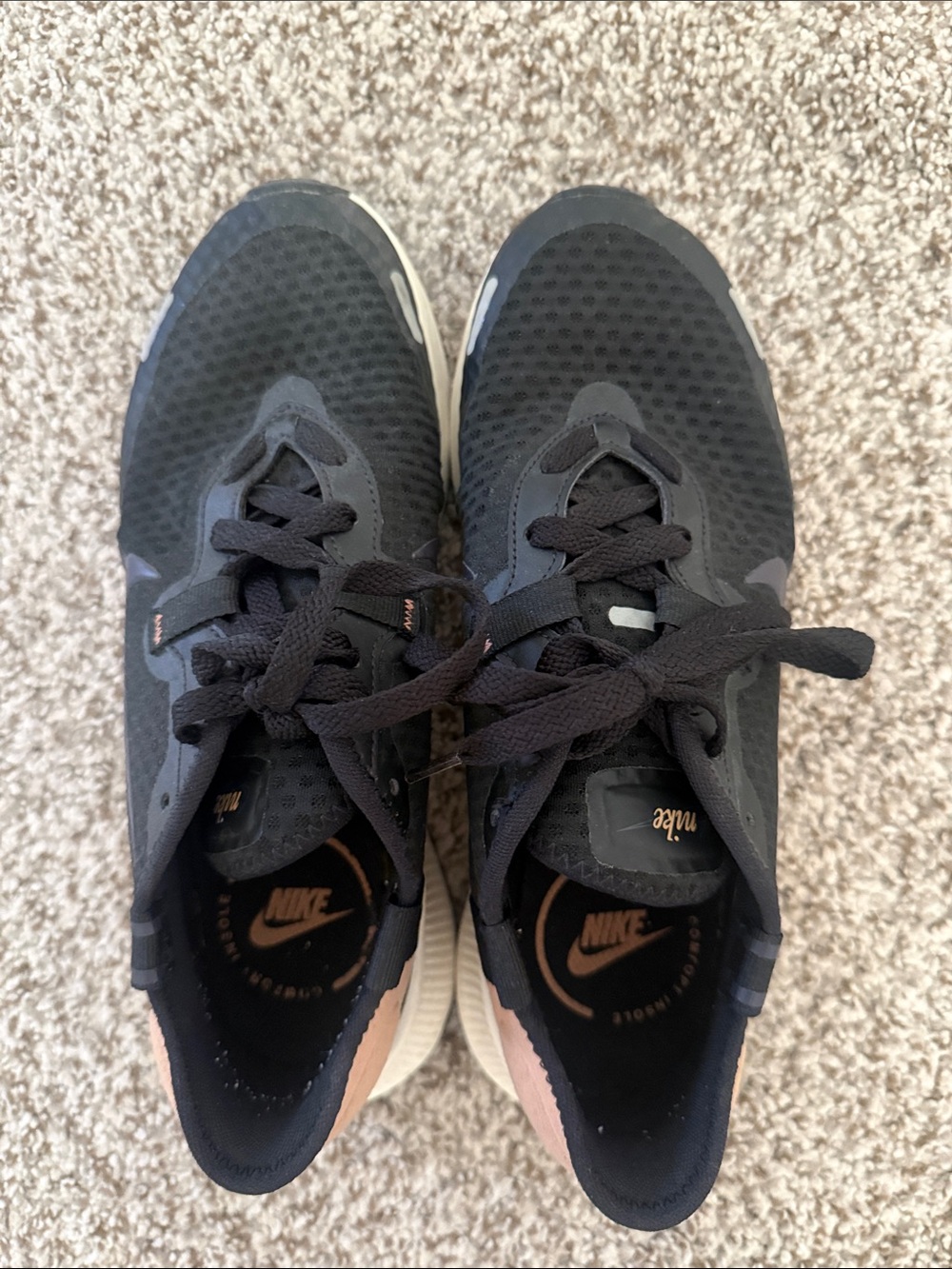 Nike Black and Blush/Beige Athletic Shoe - Picture 4 of 4